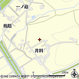 愛知県豊田市御船町井料周辺の地図