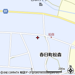 兵庫県丹波市春日町松森394周辺の地図