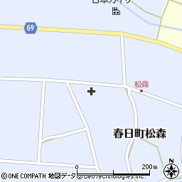 兵庫県丹波市春日町松森387周辺の地図