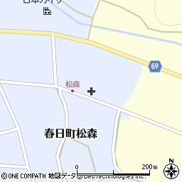 兵庫県丹波市春日町松森658周辺の地図