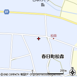 兵庫県丹波市春日町松森394周辺の地図