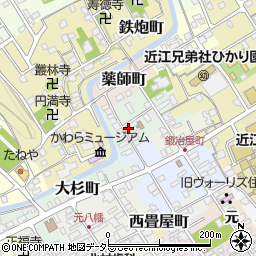 滋賀県近江八幡市大工町32周辺の地図