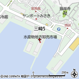 神奈川県三浦市三崎周辺の地図