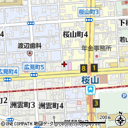 韓国チキン＆キンパ マンナヨ 名古屋桜山店周辺の地図