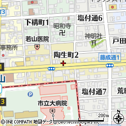 愛知県名古屋市昭和区陶生町2丁目周辺の地図
