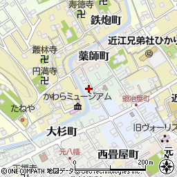 滋賀県近江八幡市大工町24周辺の地図