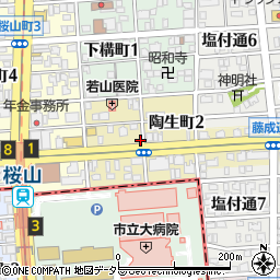 愛知県名古屋市昭和区陶生町周辺の地図