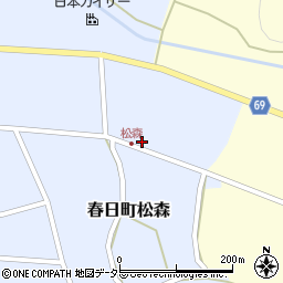 兵庫県丹波市春日町松森86周辺の地図