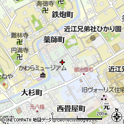 滋賀県近江八幡市大工町33-1周辺の地図