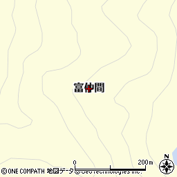 岡山県鏡野町（苫田郡）富仲間周辺の地図