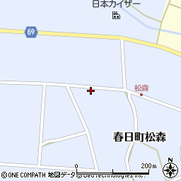 兵庫県丹波市春日町松森391周辺の地図