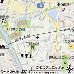 愛知県海部郡蟹江町今川東上115周辺の地図