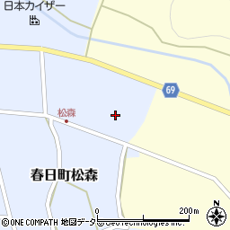 兵庫県丹波市春日町松森107周辺の地図