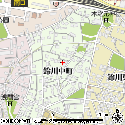 静岡県富士市鈴川中町周辺の地図
