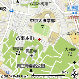 愛知県名古屋市昭和区八事本町周辺の地図