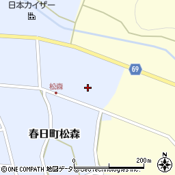 兵庫県丹波市春日町松森91周辺の地図