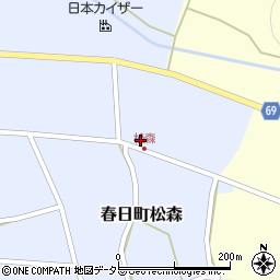 兵庫県丹波市春日町松森105周辺の地図