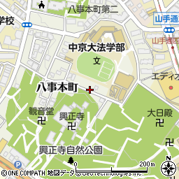 愛知県名古屋市昭和区八事本町周辺の地図
