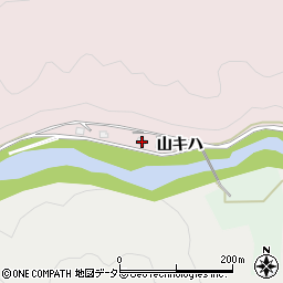 京都府京都市右京区京北周山町山キハ周辺の地図