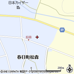兵庫県丹波市春日町松森94周辺の地図