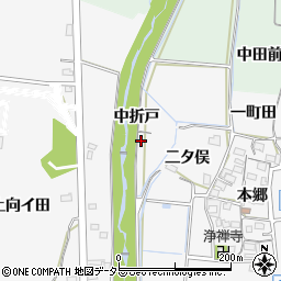 愛知県豊田市亀首町中折戸周辺の地図