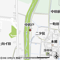 愛知県豊田市亀首町（中折戸）周辺の地図