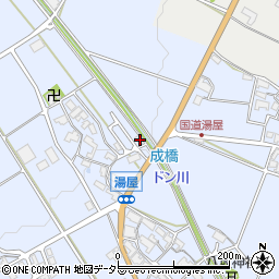 滋賀県東近江市湯屋町1350-4周辺の地図