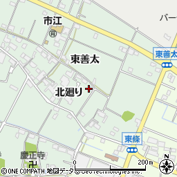 愛知県愛西市西條町十人口周辺の地図