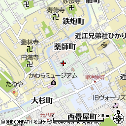 滋賀県近江八幡市大工町18周辺の地図