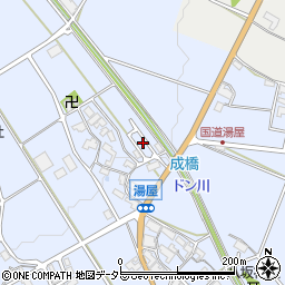 滋賀県東近江市湯屋町1350周辺の地図