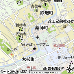 滋賀県近江八幡市大工町21周辺の地図