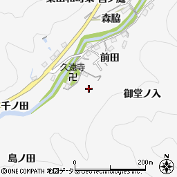 愛知県豊田市桑田和町前田周辺の地図