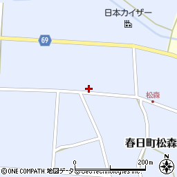 兵庫県丹波市春日町松森296周辺の地図