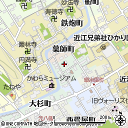 滋賀県近江八幡市大工町17周辺の地図