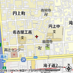 愛知県名古屋市昭和区円上町21-25周辺の地図