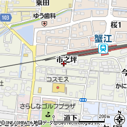 愛知県海部郡蟹江町今市之坪周辺の地図