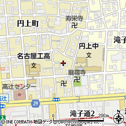 愛知県名古屋市昭和区円上町21周辺の地図