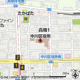 名古屋市役所中川区役所　中川保健センター・案内周辺の地図