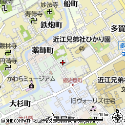 滋賀県近江八幡市大工町4周辺の地図