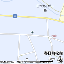 兵庫県丹波市春日町松森296周辺の地図