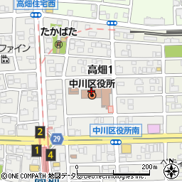名古屋市中川区役所周辺の地図