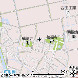 愛知県愛西市大井町浦田面491周辺の地図