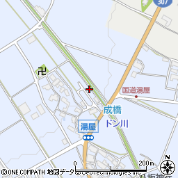 滋賀県東近江市湯屋町1350-1周辺の地図