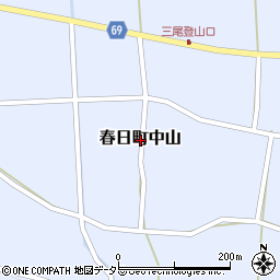 兵庫県丹波市春日町中山周辺の地図