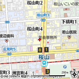 十六銀行桜山支店周辺の地図