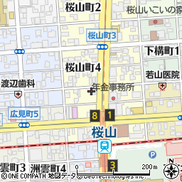 十六銀行桜山支店周辺の地図