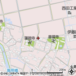 愛知県愛西市大井町浦田面493周辺の地図
