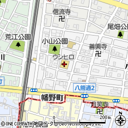 株式会社ウシヒロ　八熊店周辺の地図