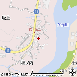 愛知県豊田市枝下町（岩里林）周辺の地図