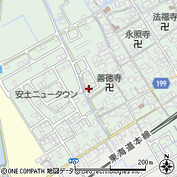 滋賀県近江八幡市安土町常楽寺988-1周辺の地図